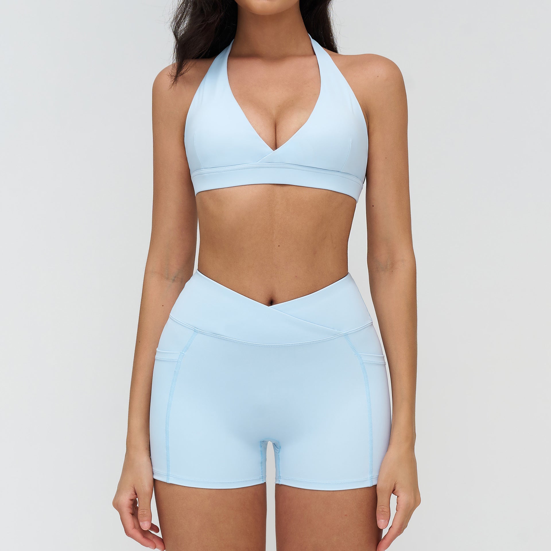Women's wholesale sports bras with shorts wet
