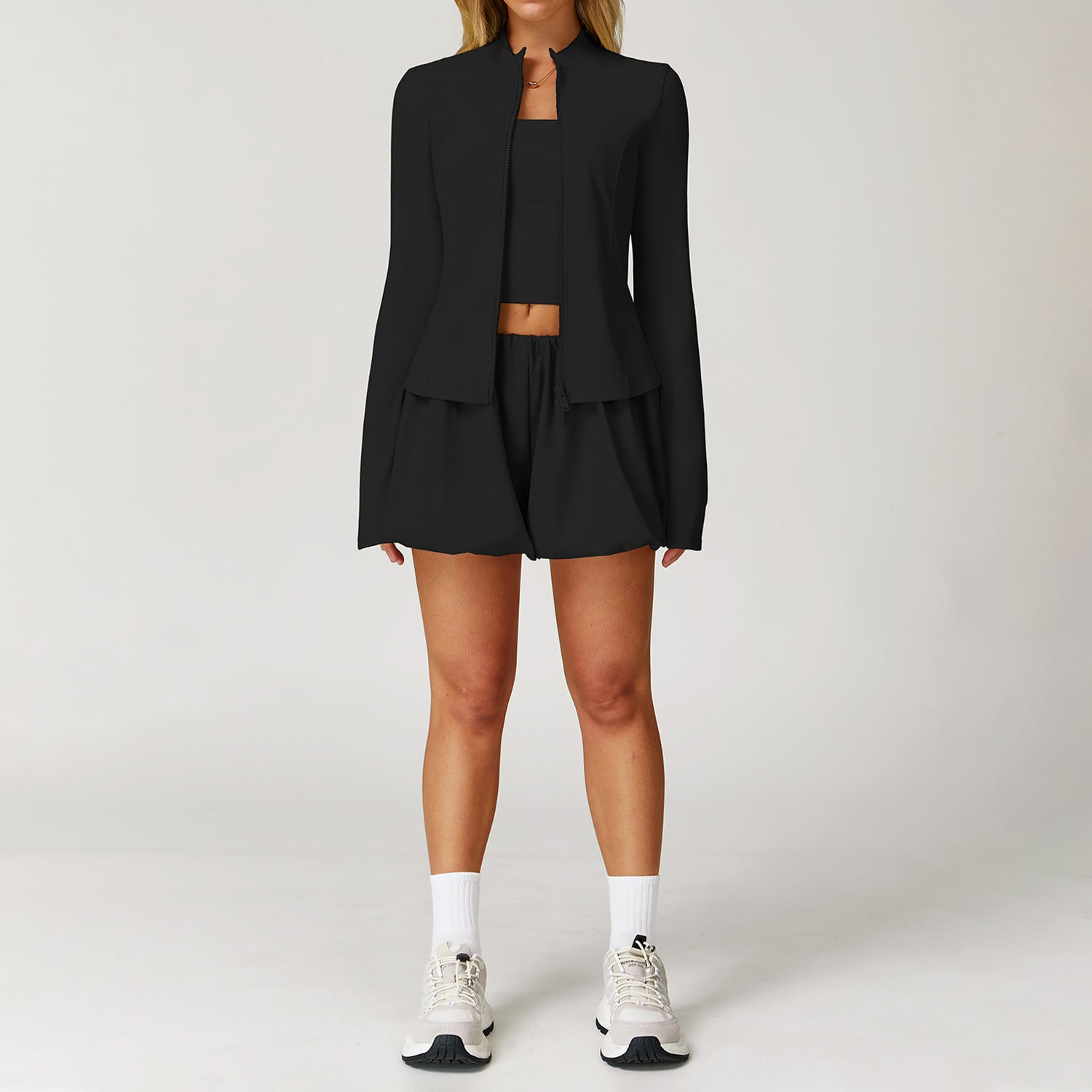 Quick-drying breathable sportswear fitness three-piece suit