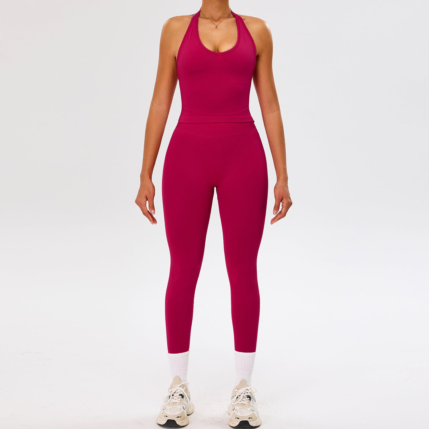 Women's seamless sports fitness bras set