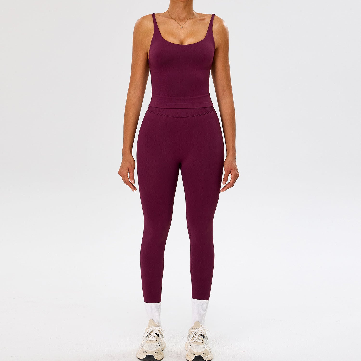 Women's seamless sports fitness bras set
