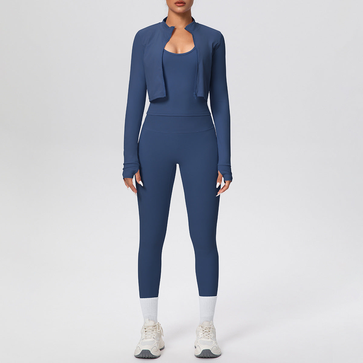 Three-piece sports running fitness yoga outfit set