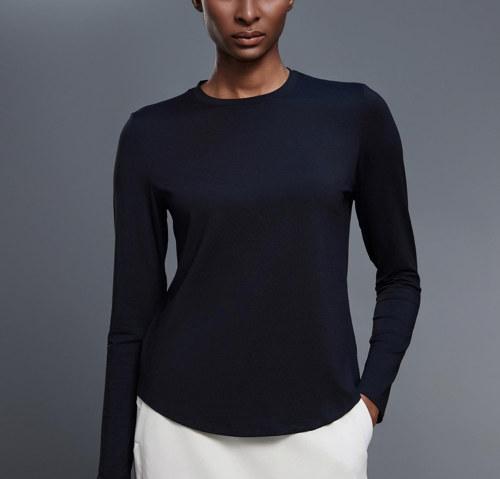Loose round neck t-shirt for slimming yoga wear
