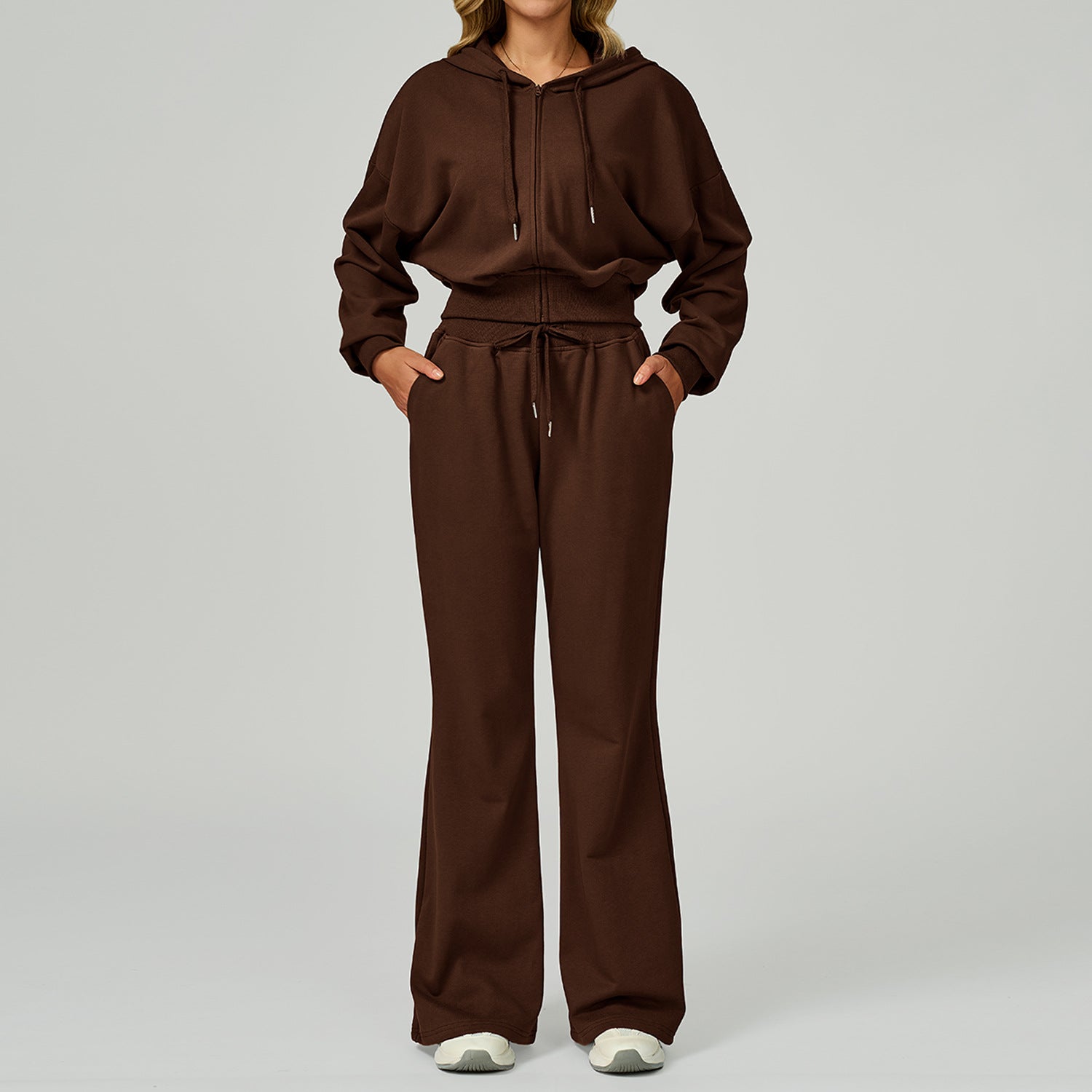 New style sports suit hooded casual loose versatile sweatshirt suit