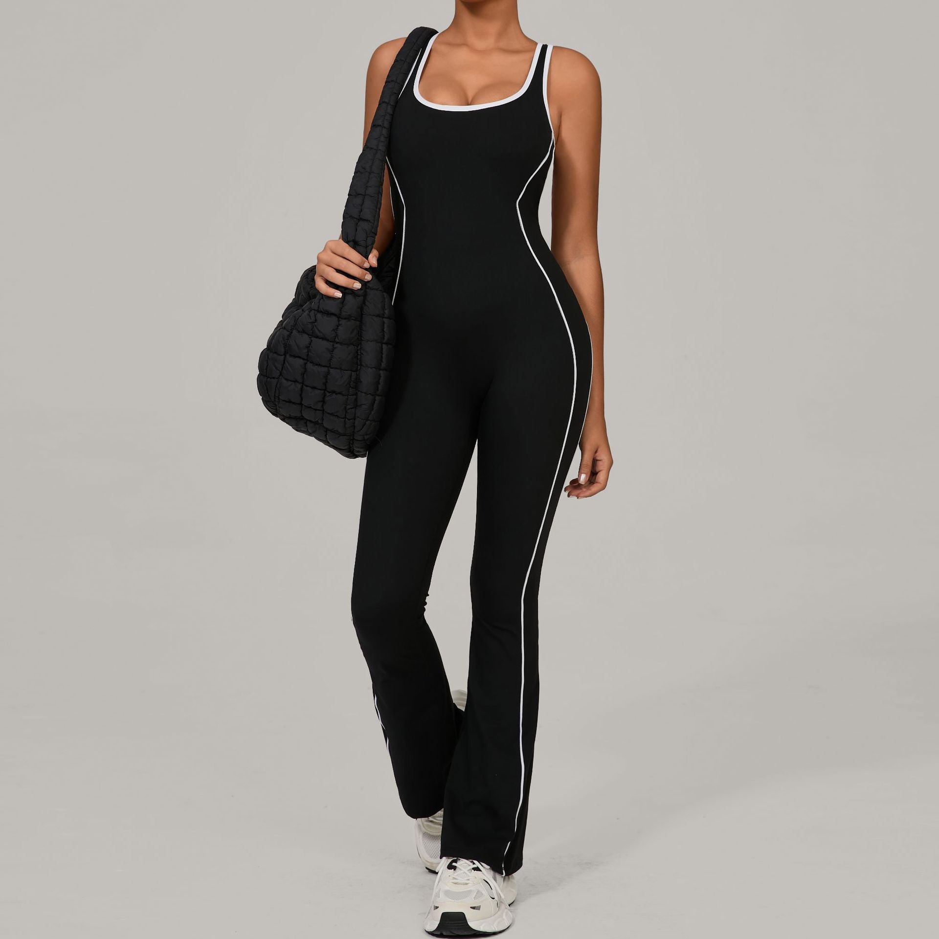 Hollow-Out Beautiful Back Yoga Dance Sports Jumpsuit
