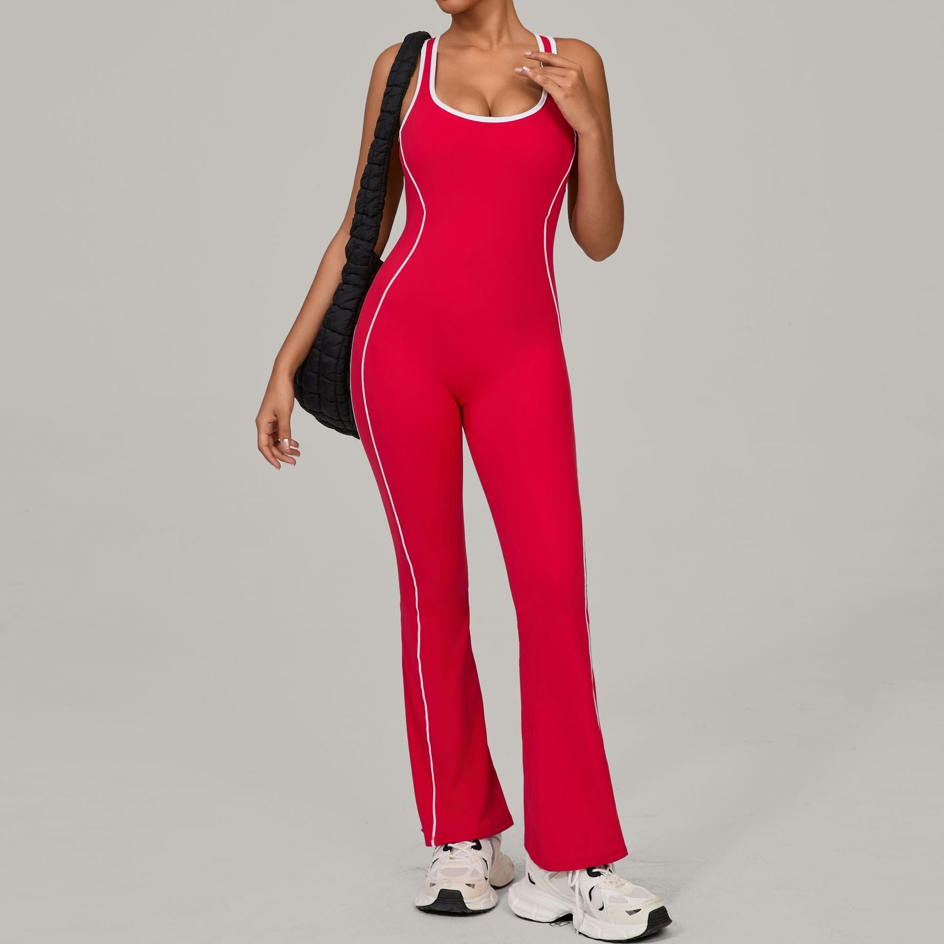Hollow-Out Beautiful Back Yoga Dance Sports Jumpsuit