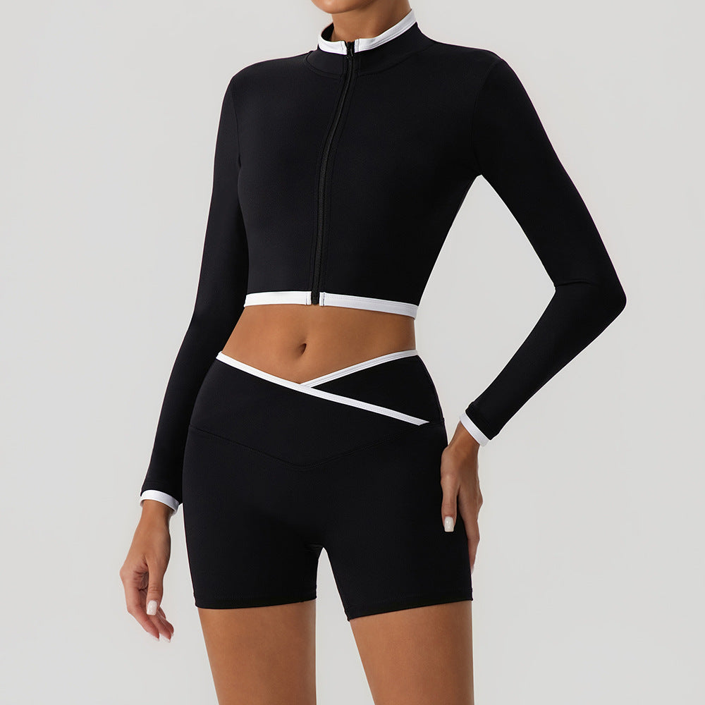 Women's quick-drying jackets with shorts set