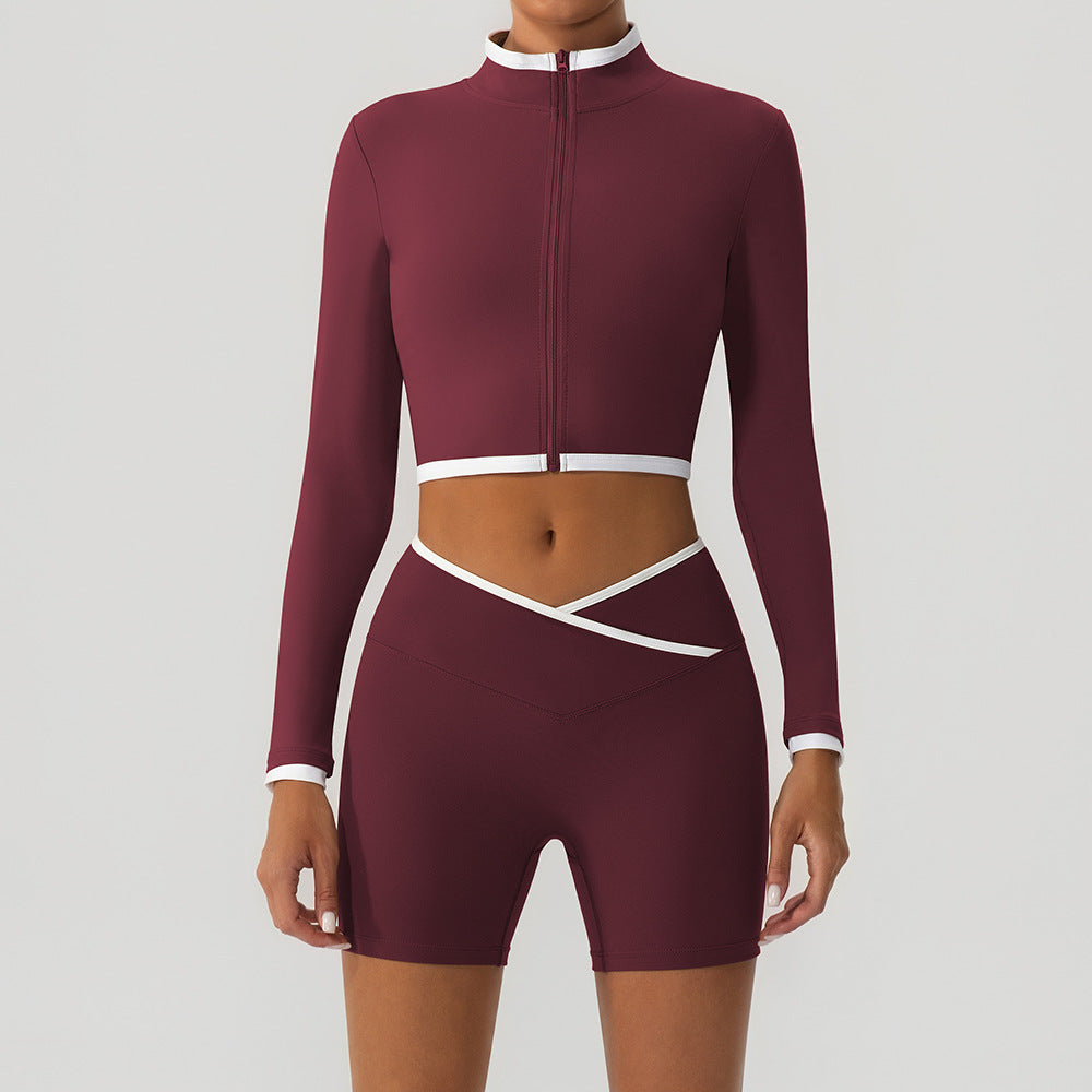 Women's quick-drying jackets with shorts set