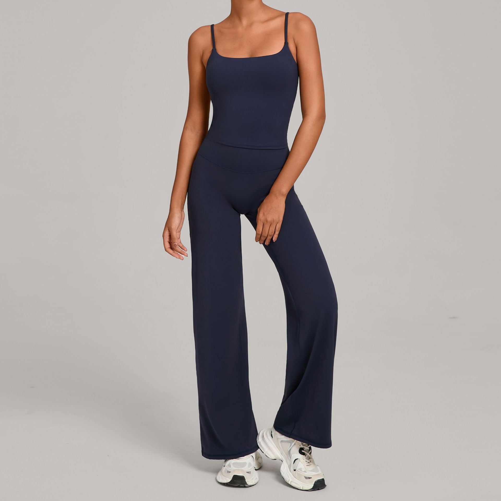 Nude Fitness Clothing Shockproof High Waist Yoga Clothing Two-Piece Set