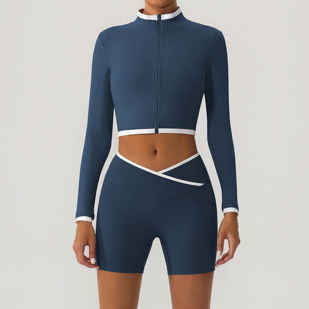 Women's quick-drying jackets with shorts set