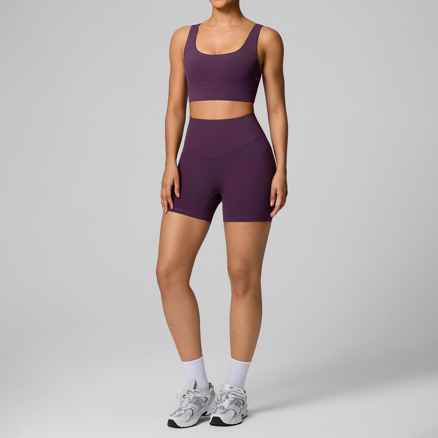 Women's high-waist tummy-shaping activewear running tight quick-dry yoga set
