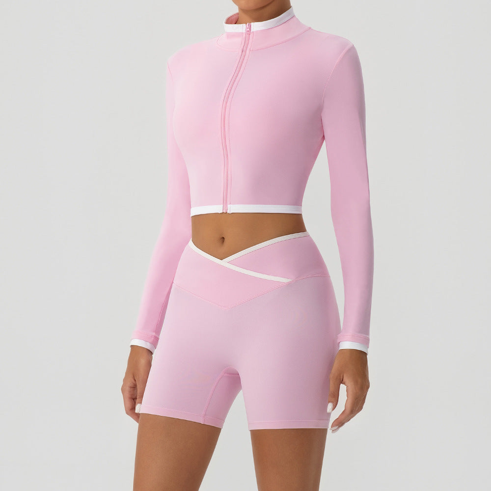 Women's quick-drying jackets with shorts set