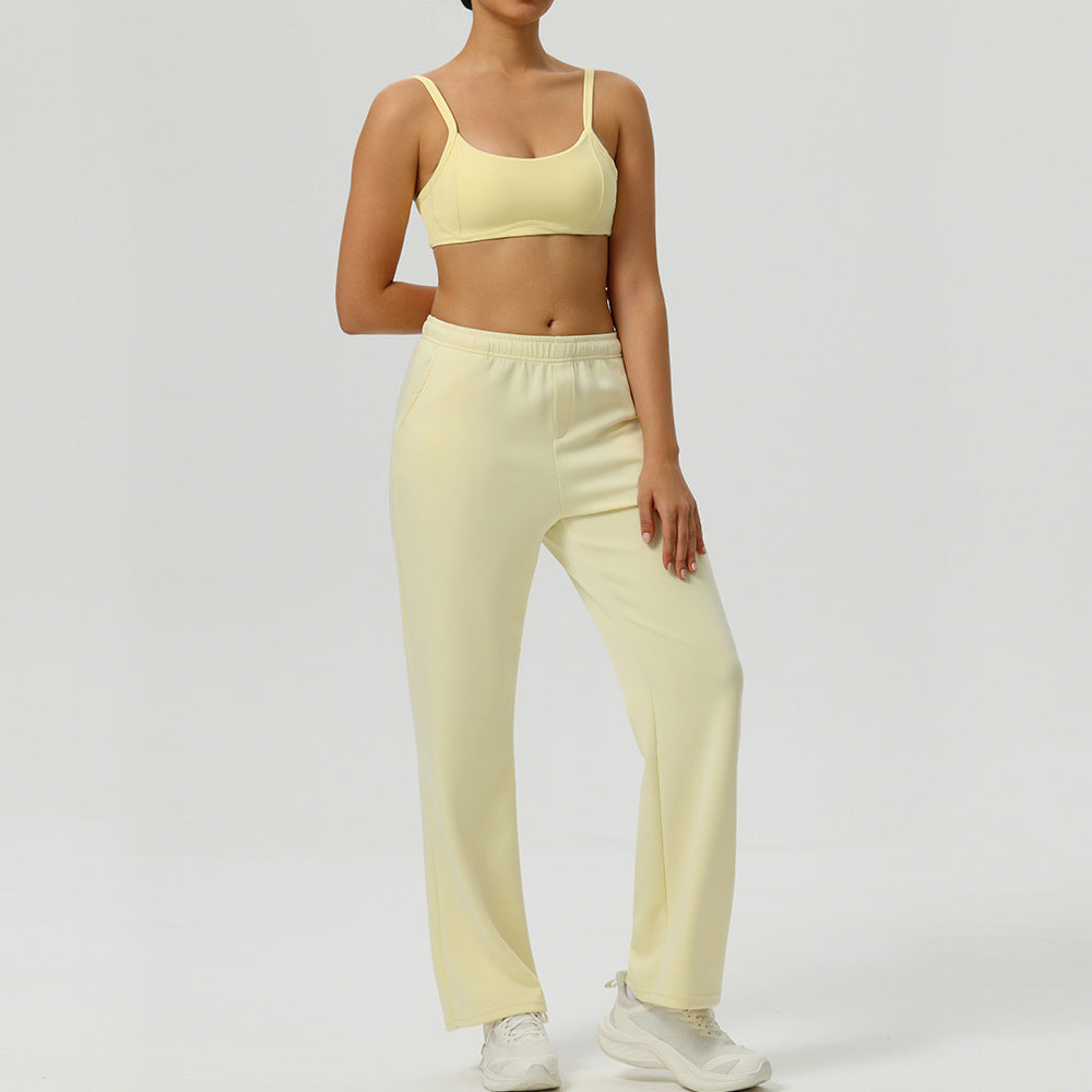 Women's casual bras with Loose Sweatpants fitness suit