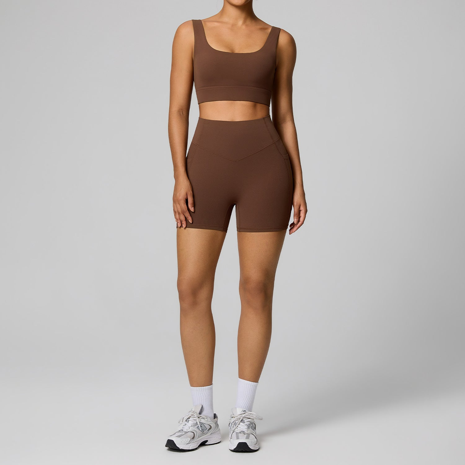 Women's high-waist tummy-shaping activewear running tight quick-dry yoga set