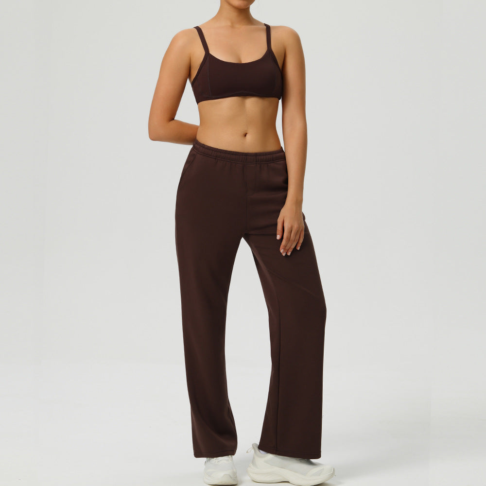 Women's casual bras with Loose Sweatpants fitness suit