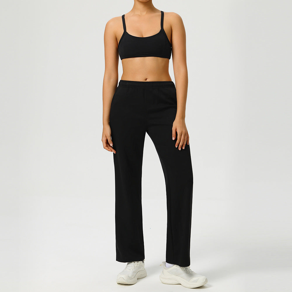 Women's casual bras with Loose Sweatpants fitness suit