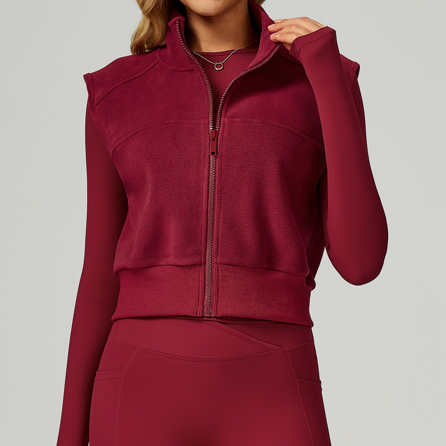 Women's new velvet sleeveless vest