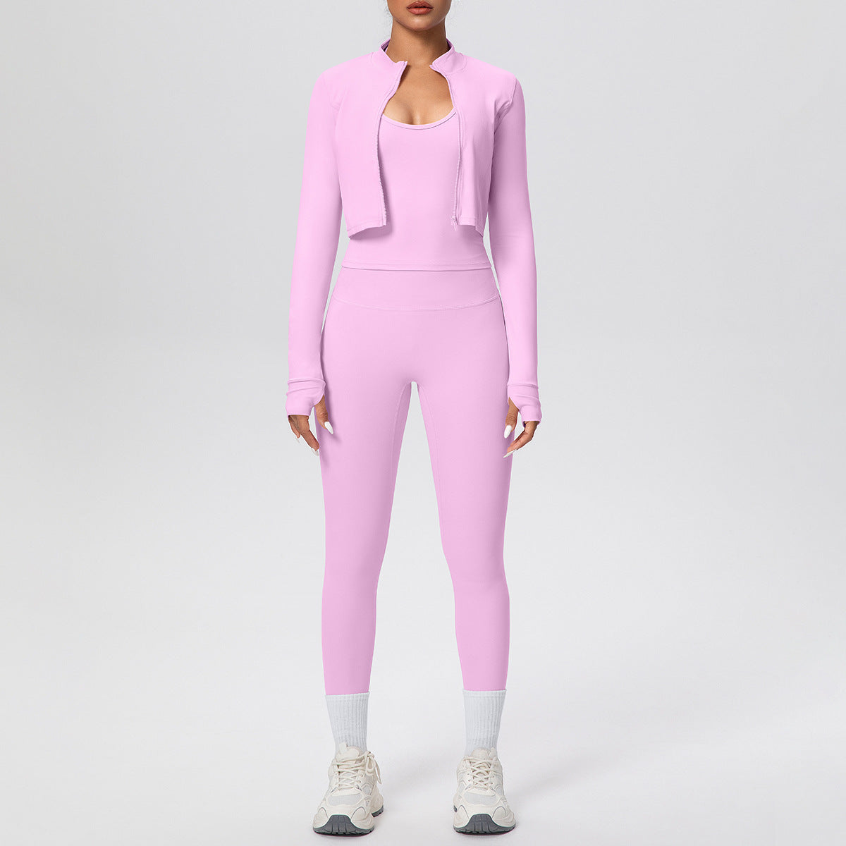 Three-piece sports running fitness yoga outfit set