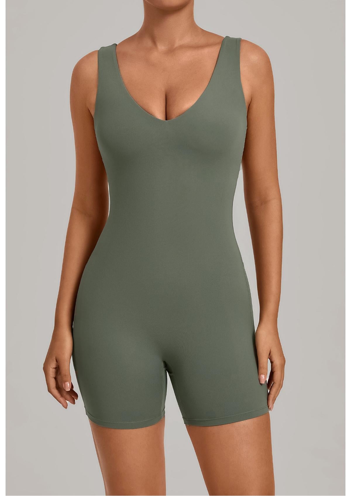 U-neck Back-Beauty Yoga Jumpsuit One-Piece Tight-Fitting Sports Bodysuit