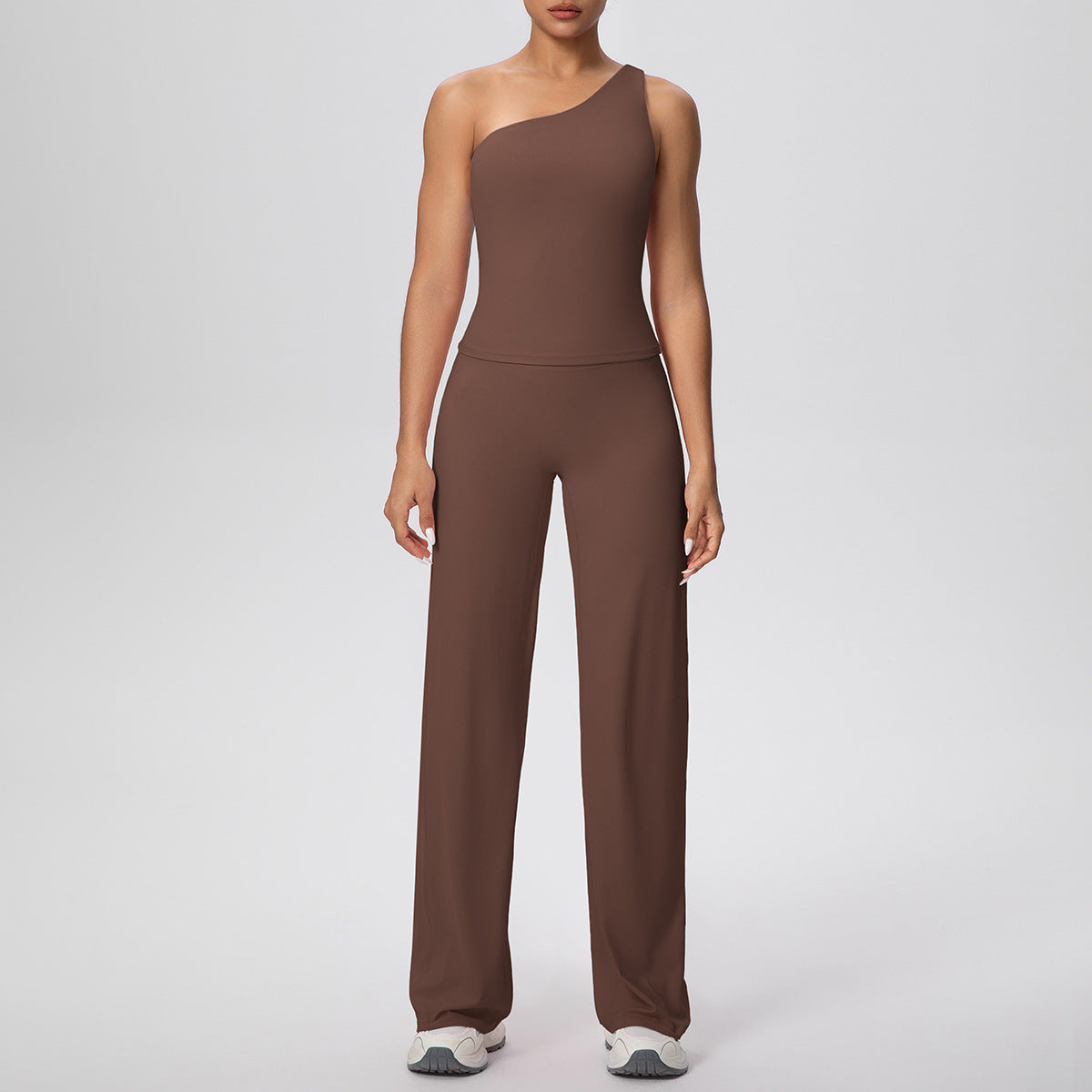 Solid Color Tight-Fitting High-Elastic Sports Suit Running Fitness