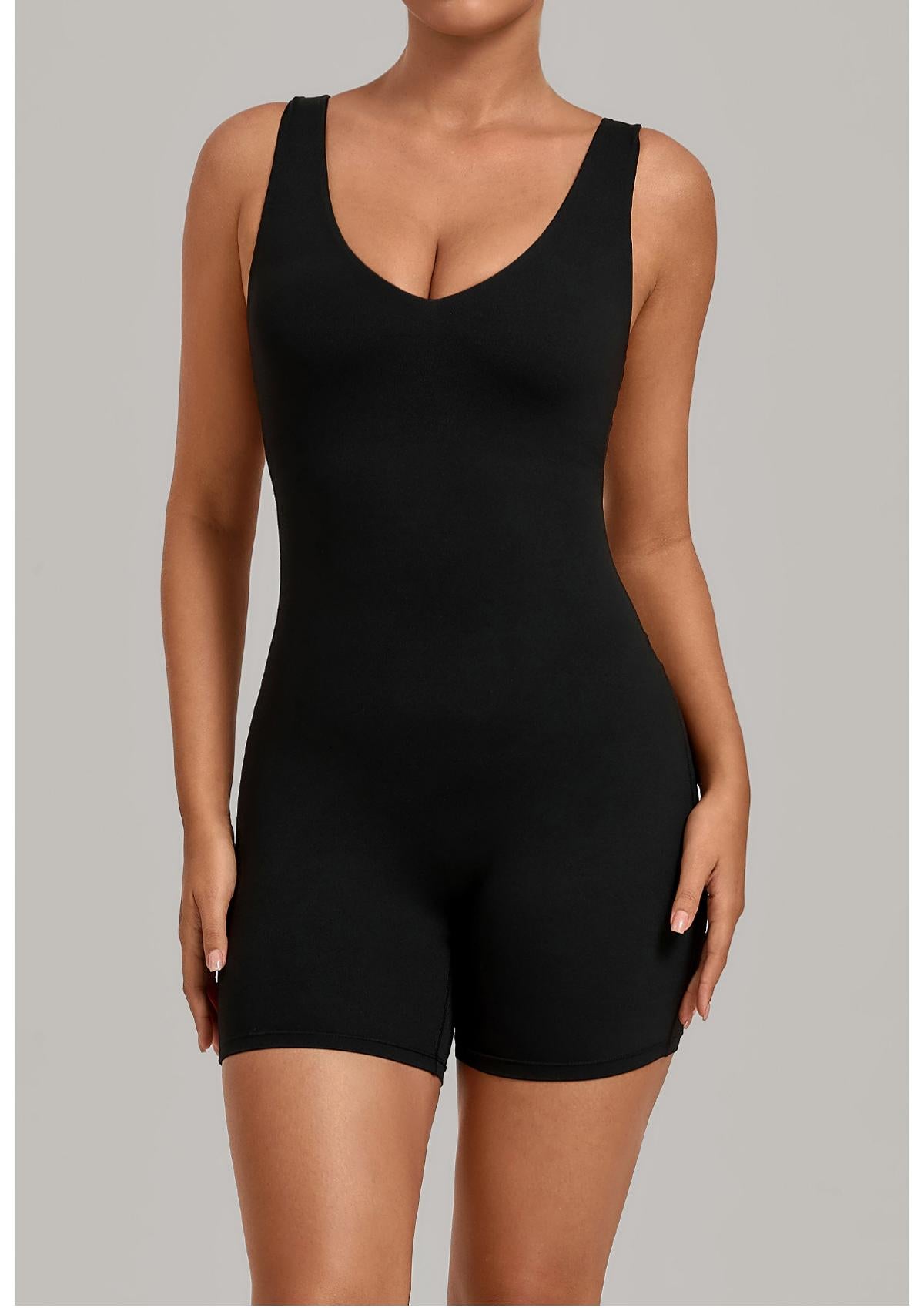 U-neck Back-Beauty Yoga Jumpsuit One-Piece Tight-Fitting Sports Bodysuit