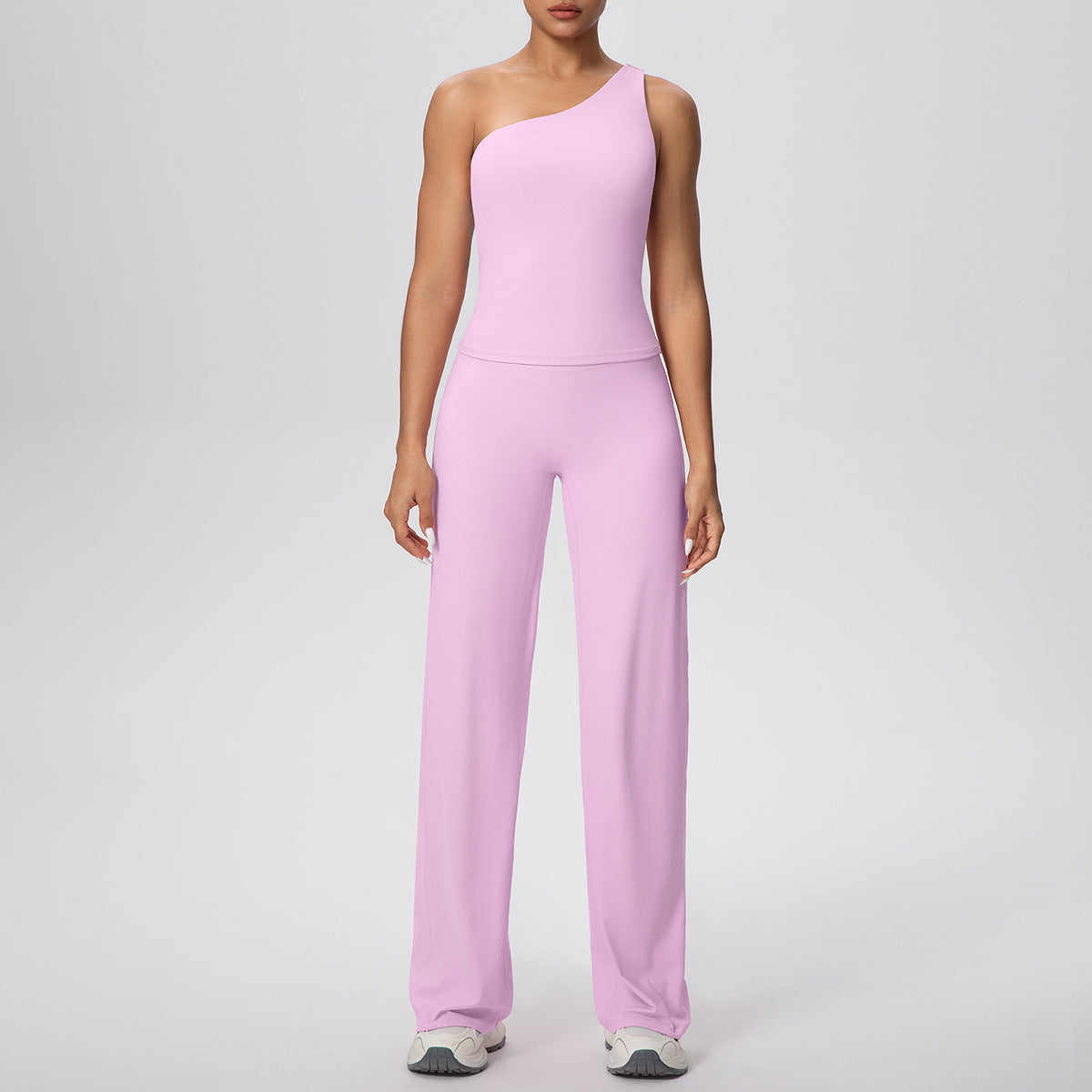 Solid Color Tight-Fitting High-Elastic Sports Suit Running Fitness