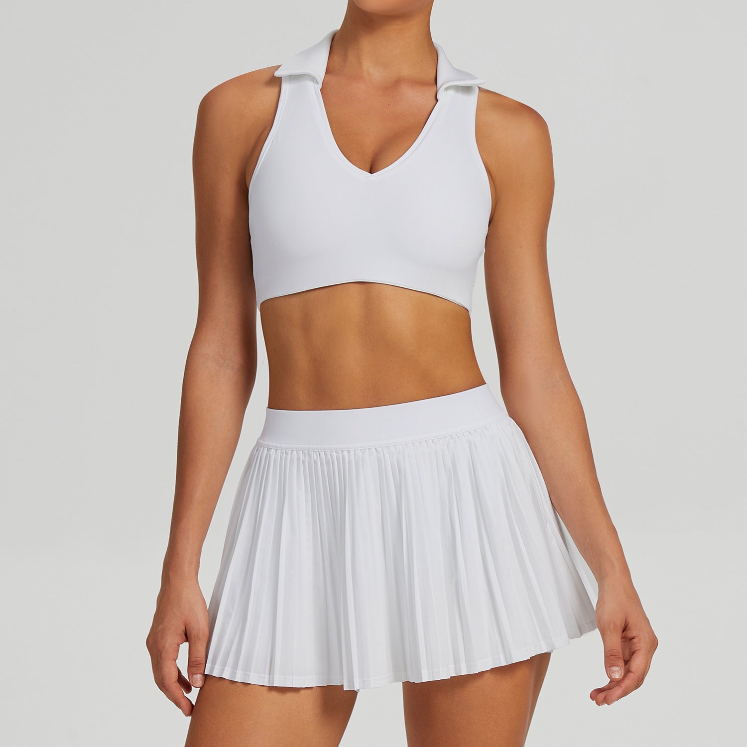 Women's Breathable back yoga suit short skirt tennis suit