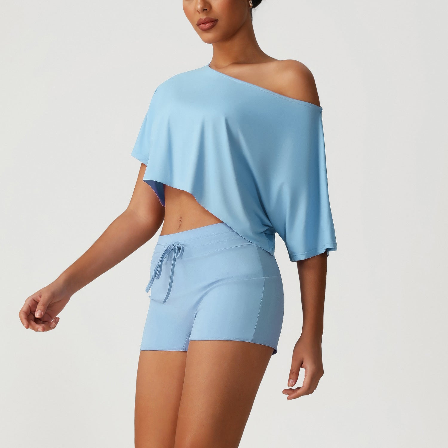 Women's new short sleeve shirt with shorts set