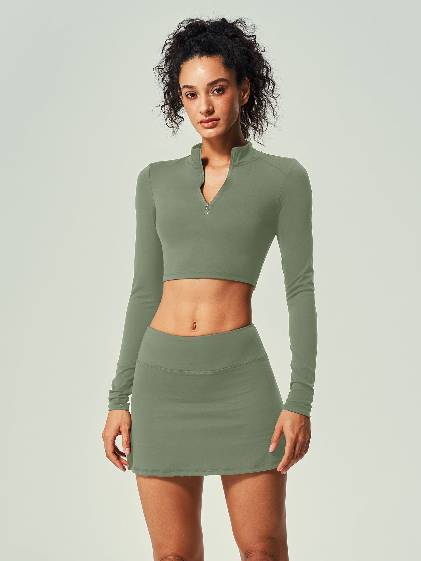 Tight Long-Sleeved New Yoga Suit High-Strength Quick-Drying Running Fitness Skirt