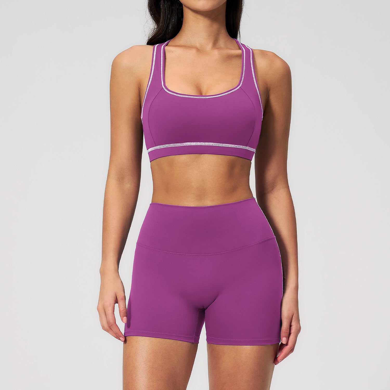 Versatile Butt-Lifting Fitness Shorts with Quick-Drying Sports Bra Yoga Set