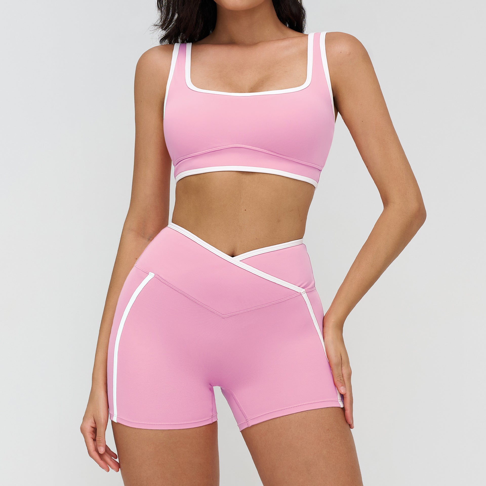 Women's Color-blocked casual sports bras set