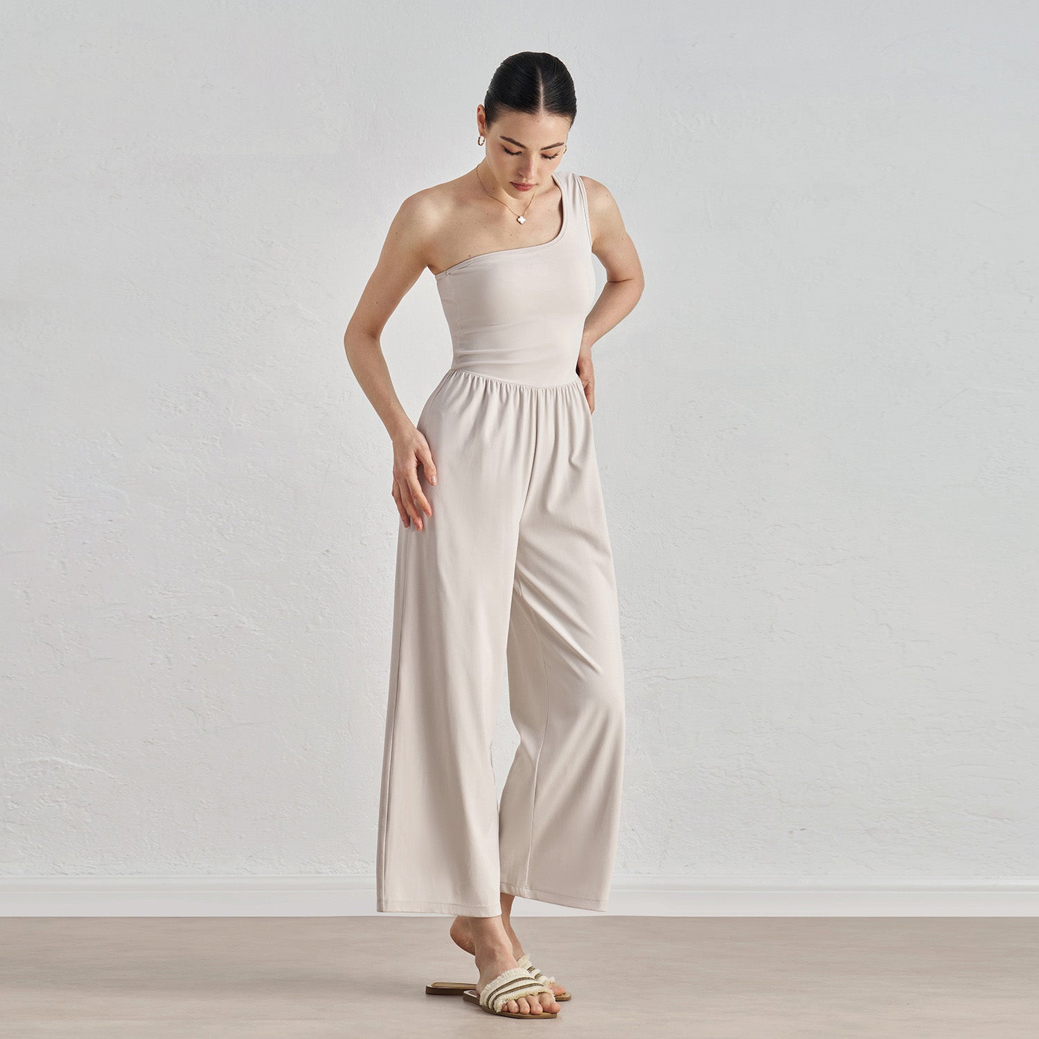 Women's fashion One-shoulder yoga bodysuit