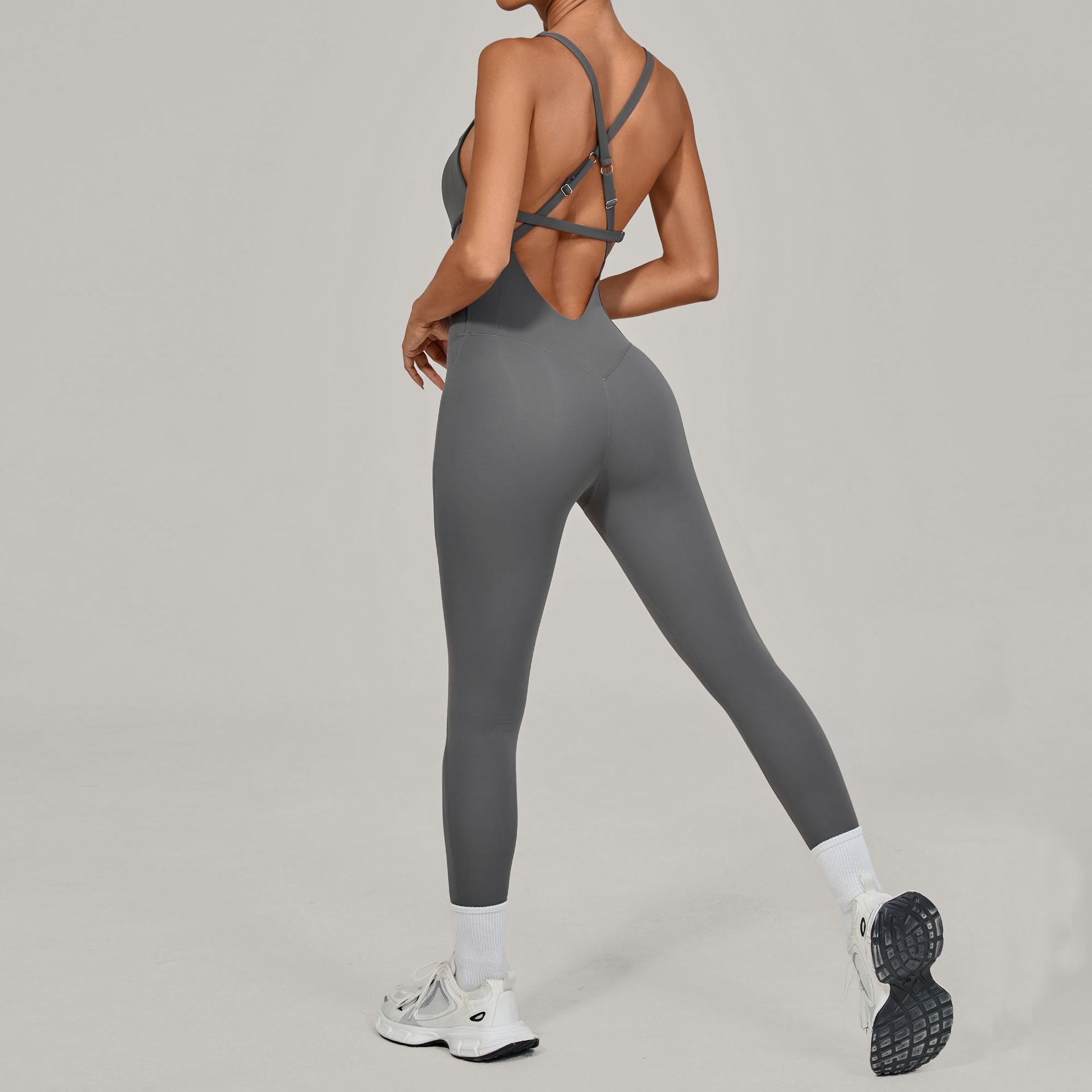 Adjustable Strap Tight Fit Sports Fitness Bodysuit