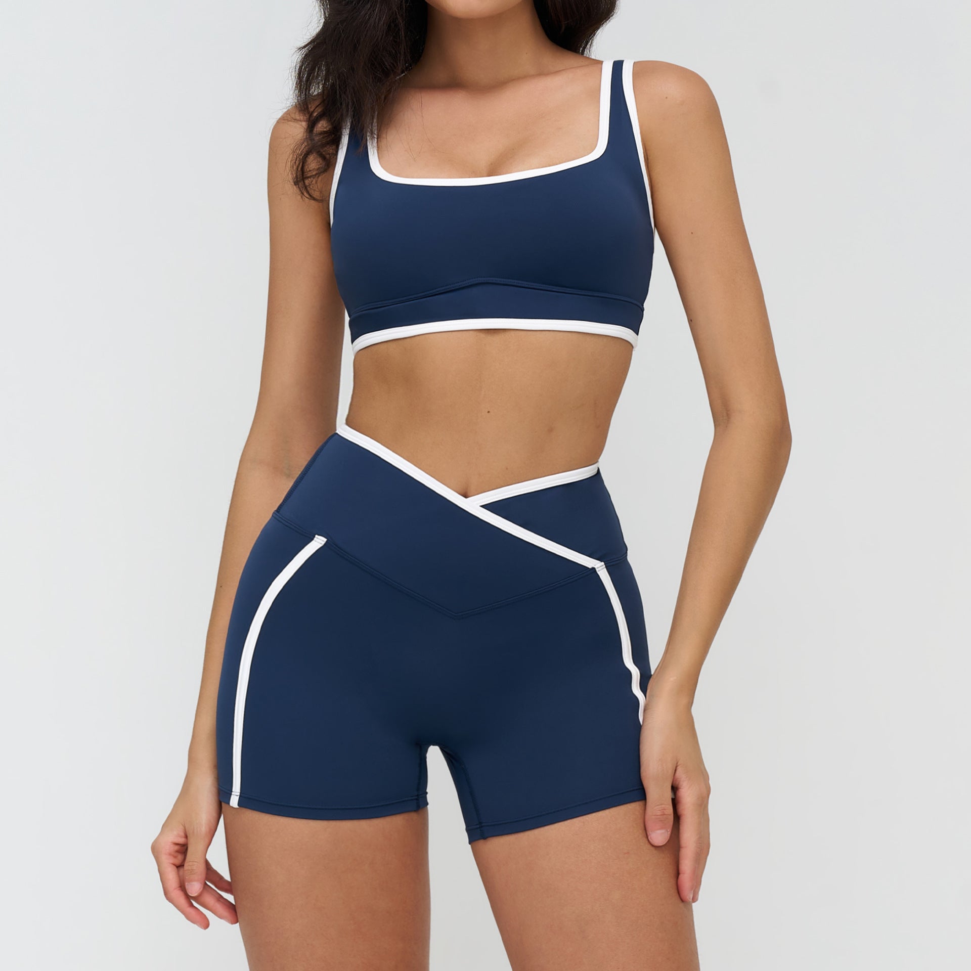 Women's Color-blocked casual sports bras set