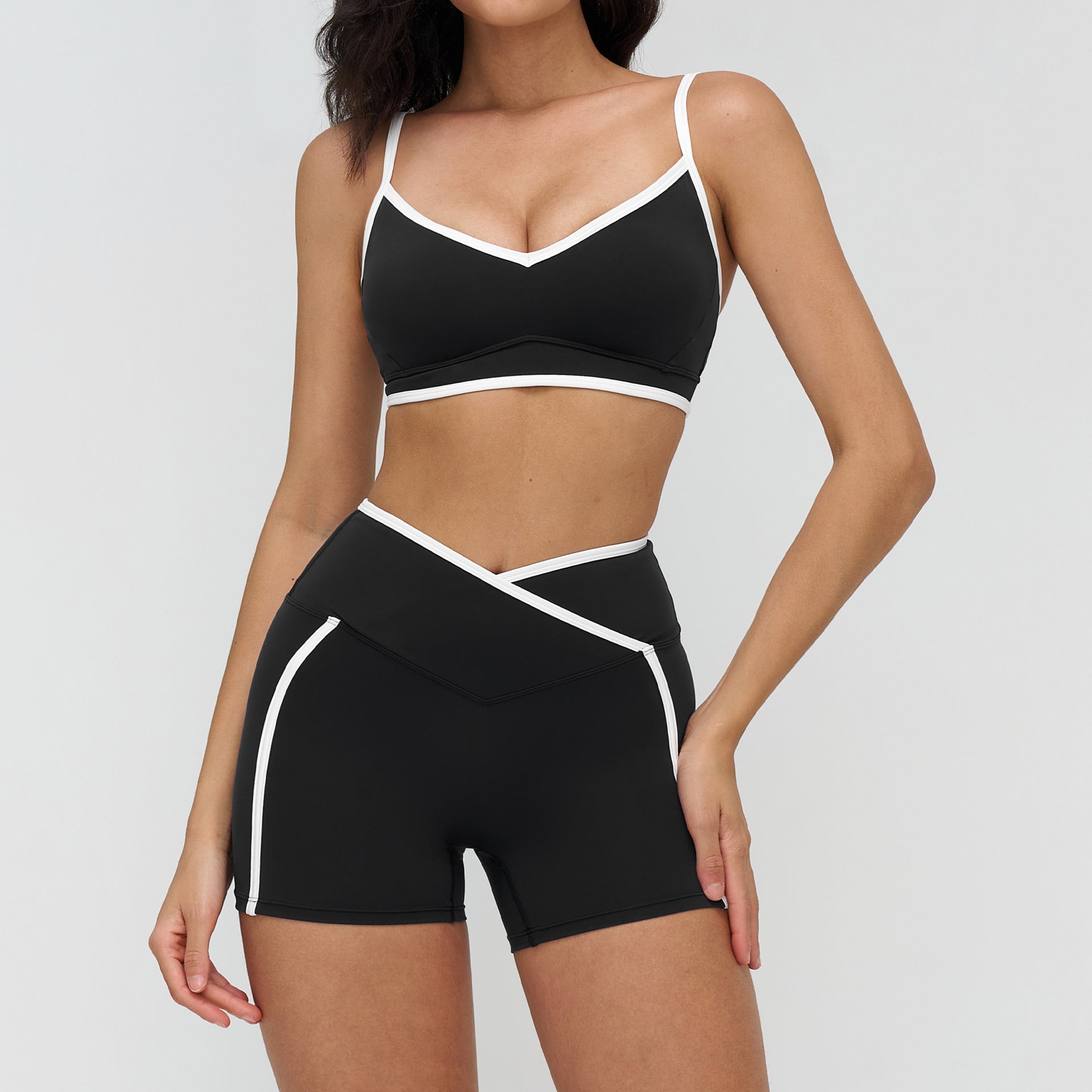 Women's Color-blocked casual sports bras set