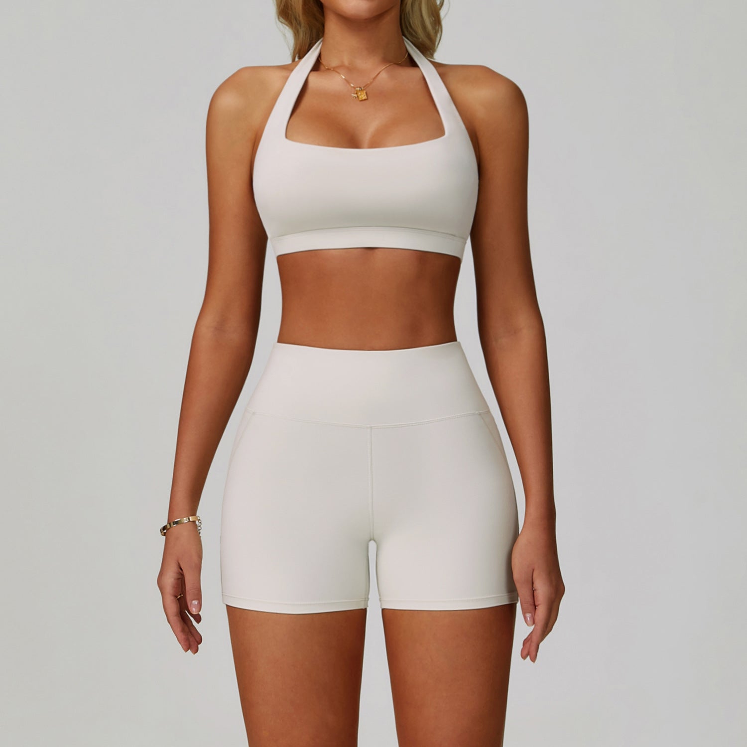 Women's sexy Halter neck tights quick-drying set