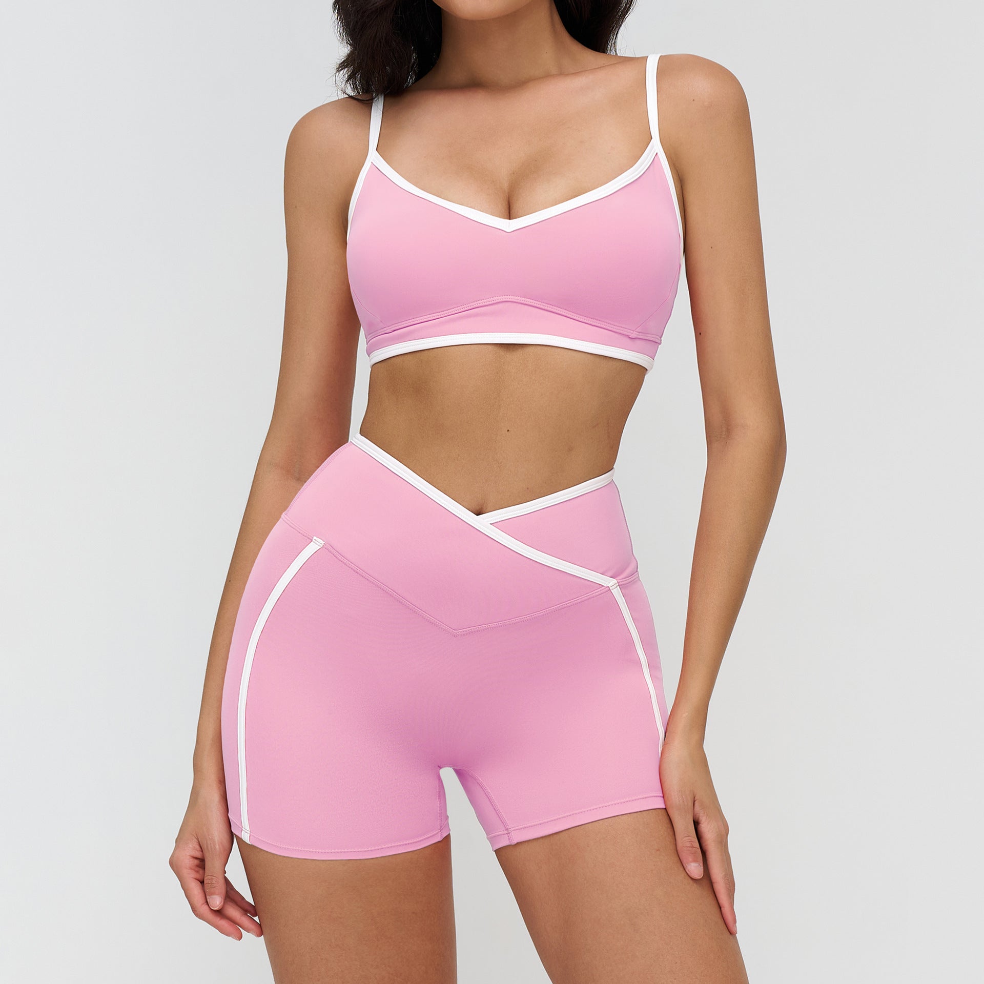 Women's Color-blocked casual sports bras set