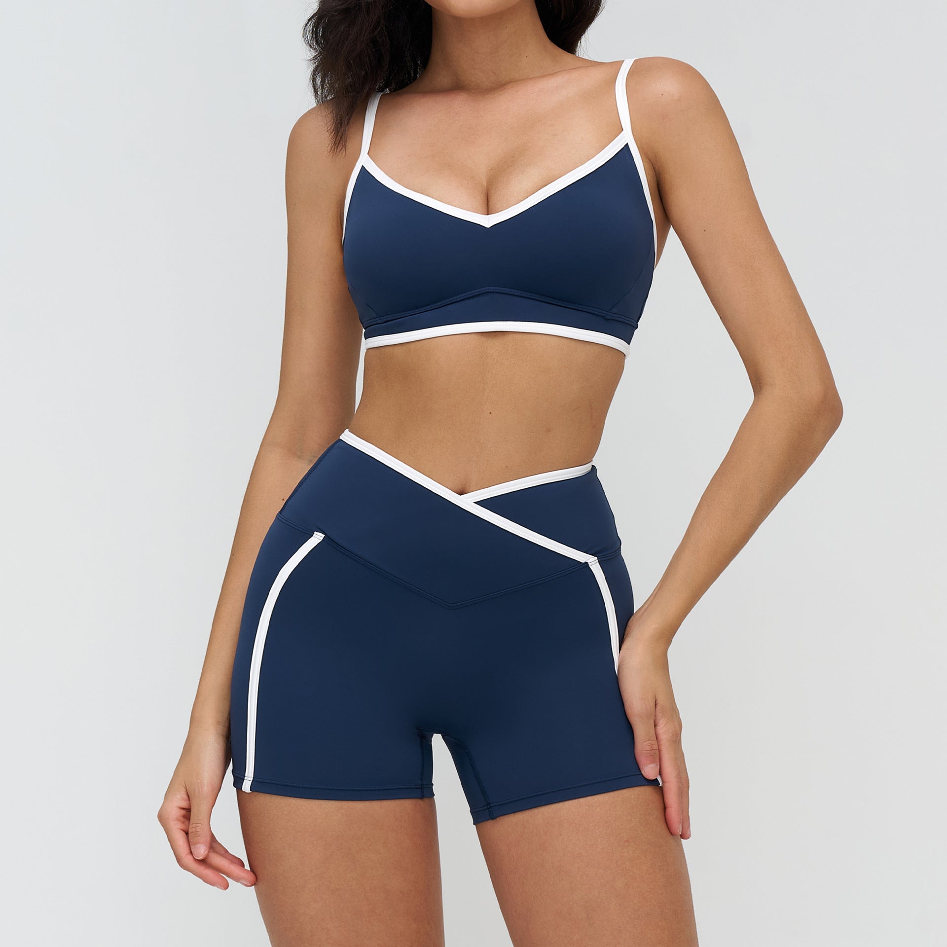 Women's Color-blocked casual sports bras set