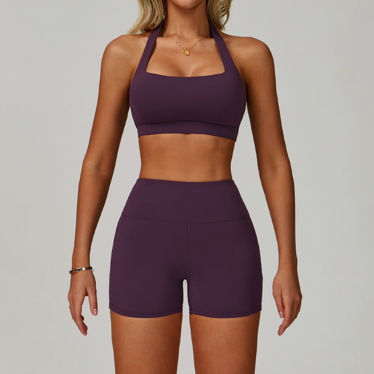 Women's sexy Halter neck tights quick-drying set