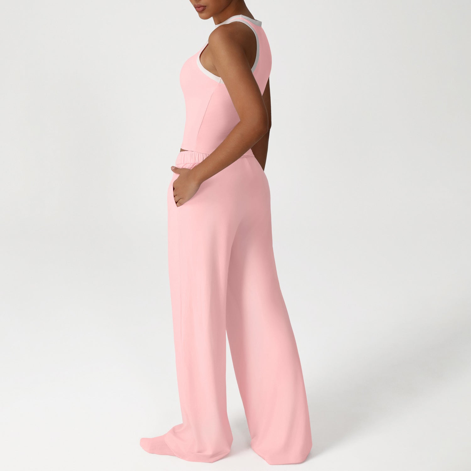 Women' sNew loose wide-leg yoga slim vest two-piece set