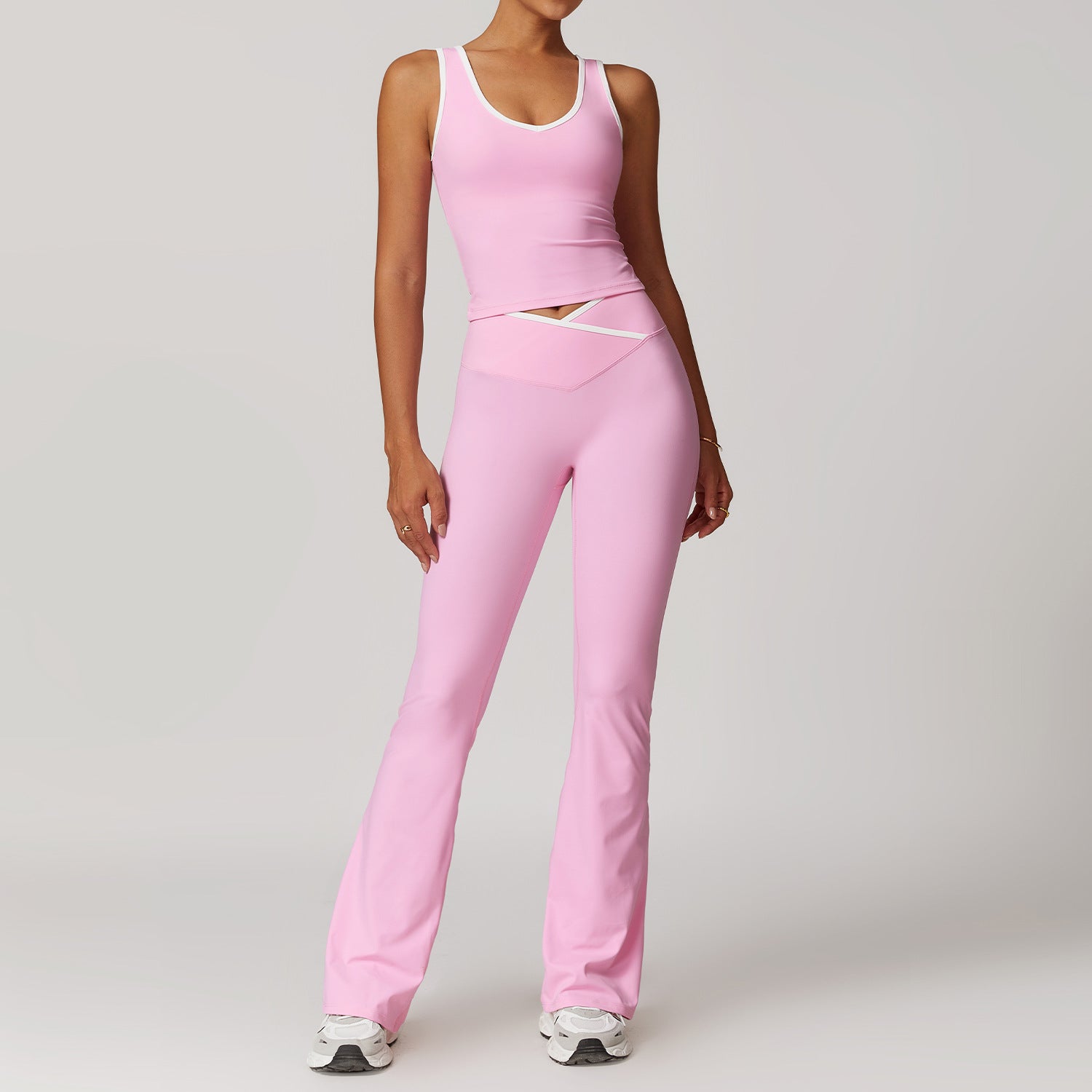 Tight nude yoga suit running fitness yoga suit
