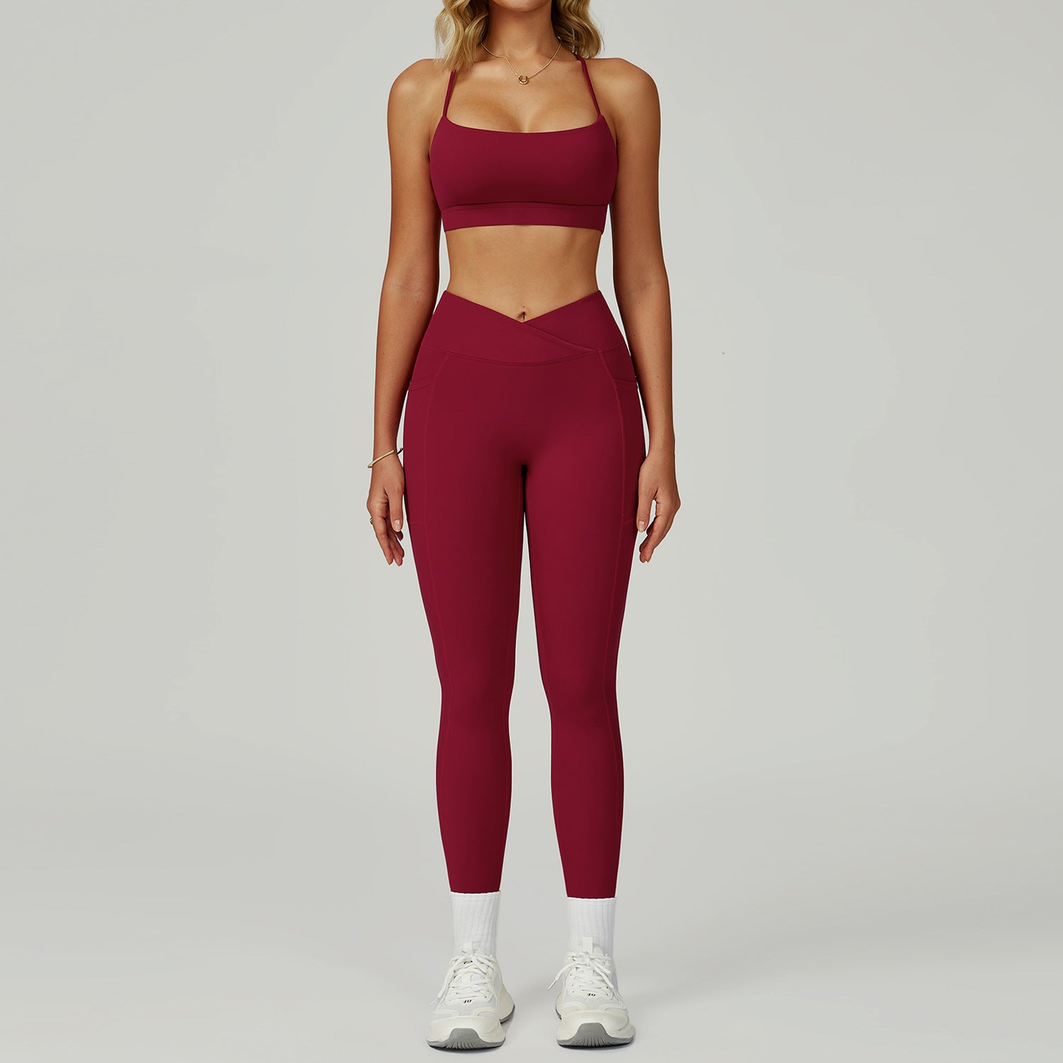 Women's Hollow back sports bras set