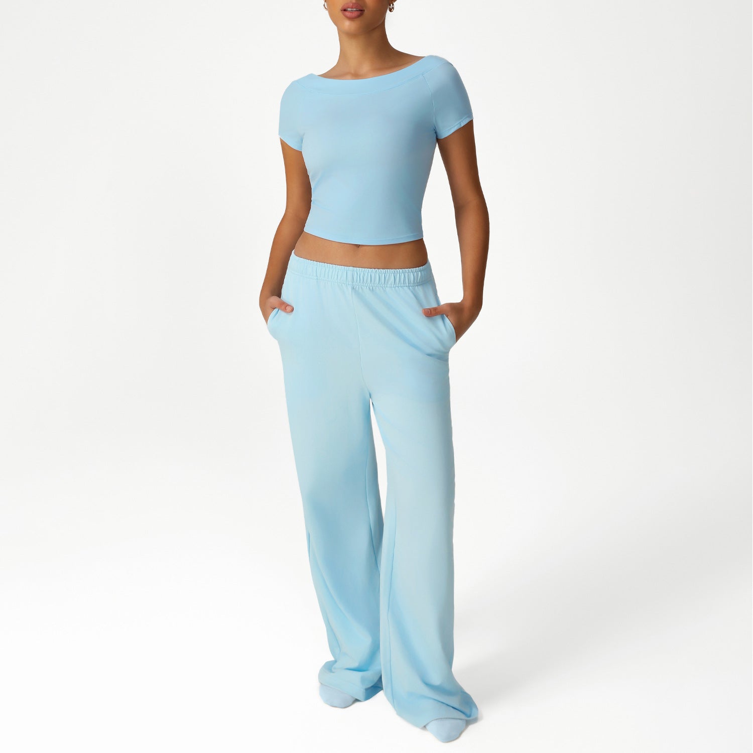 Slimming short-sleeved vest running fitness suit