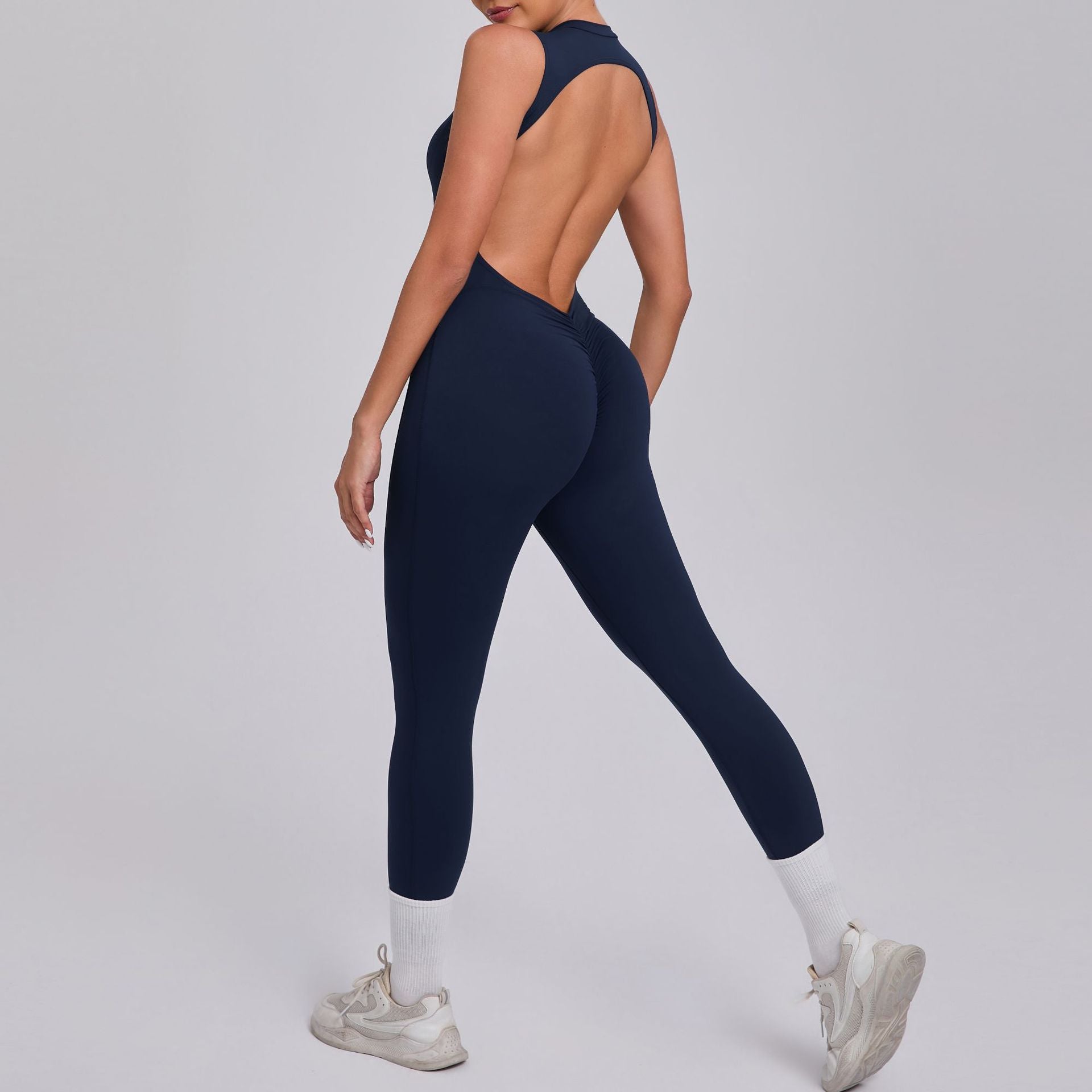 Women's wholesale Backless sleeveless yoga jumpsuit