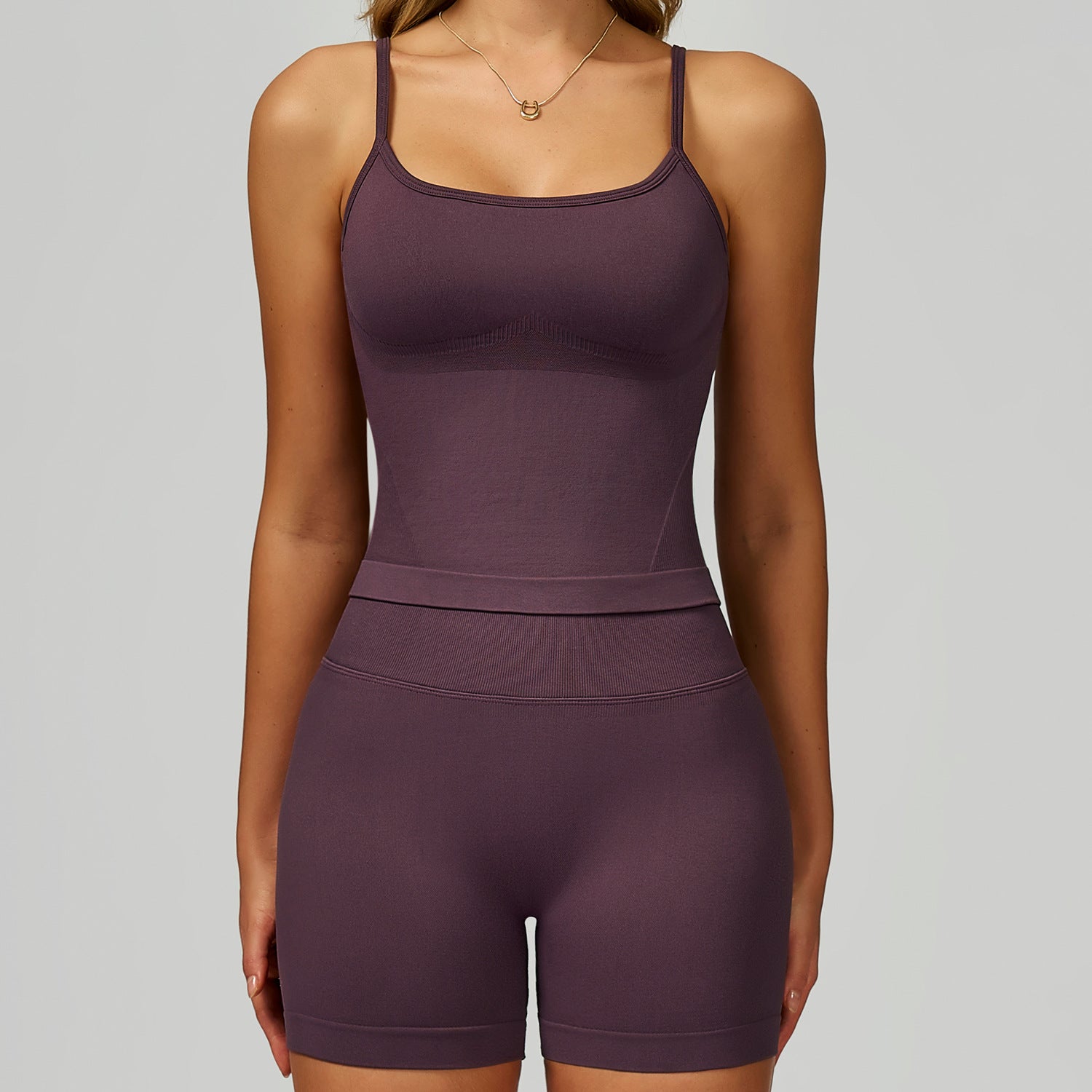 Women's Seamless Yoga vest fitness Set