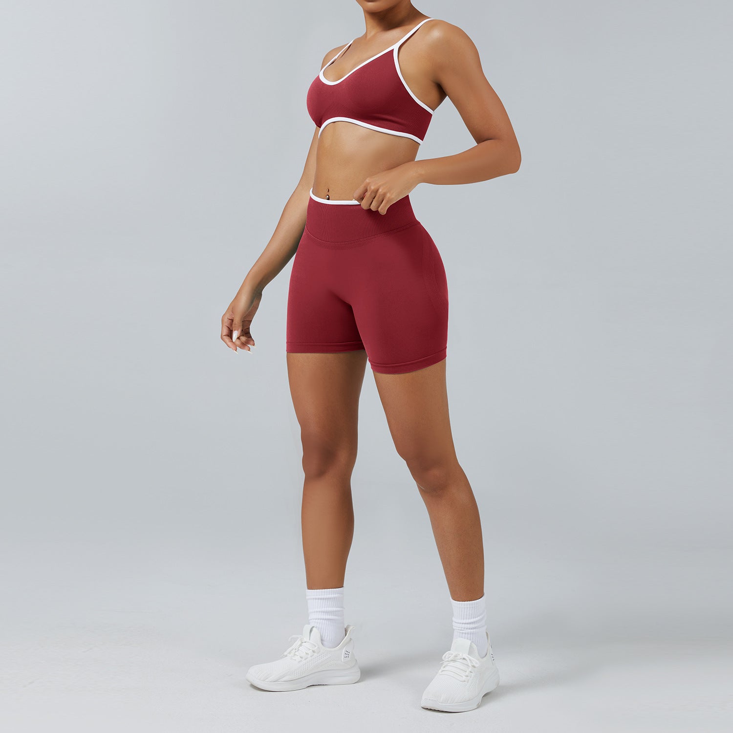 Women's wholesale quick-drying bras with shorts yoga set