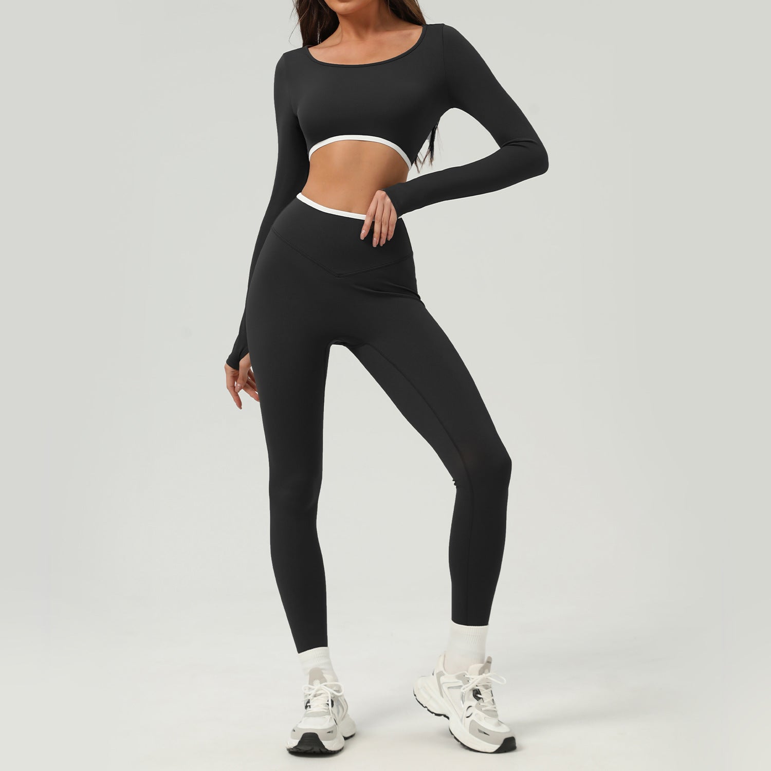 Women's New nude quick-drying running and fitness suit