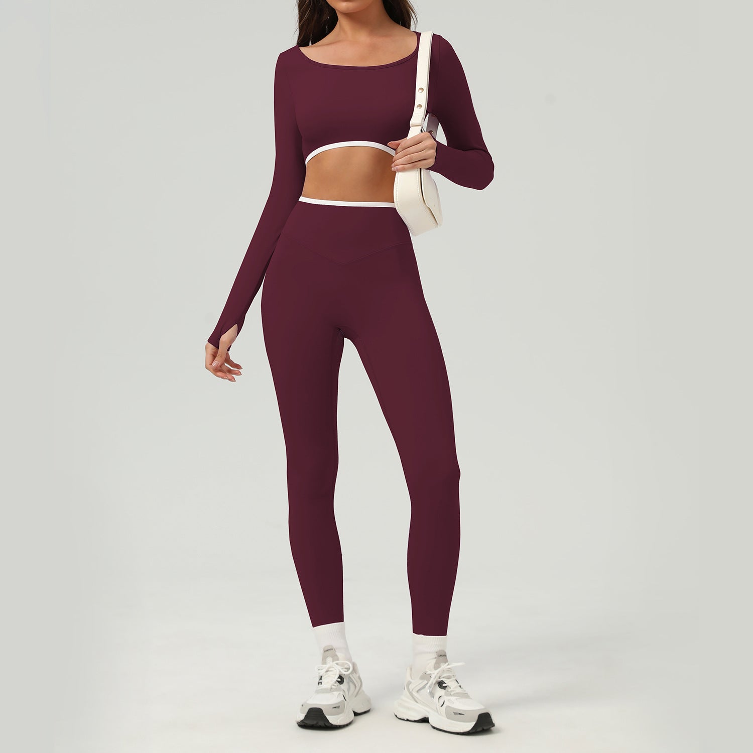 Women's New nude quick-drying running and fitness suit