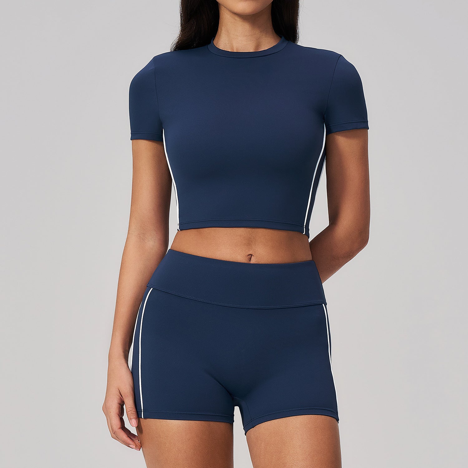 Women's quick-drying shirts with high waist shorts fitness yoga suit