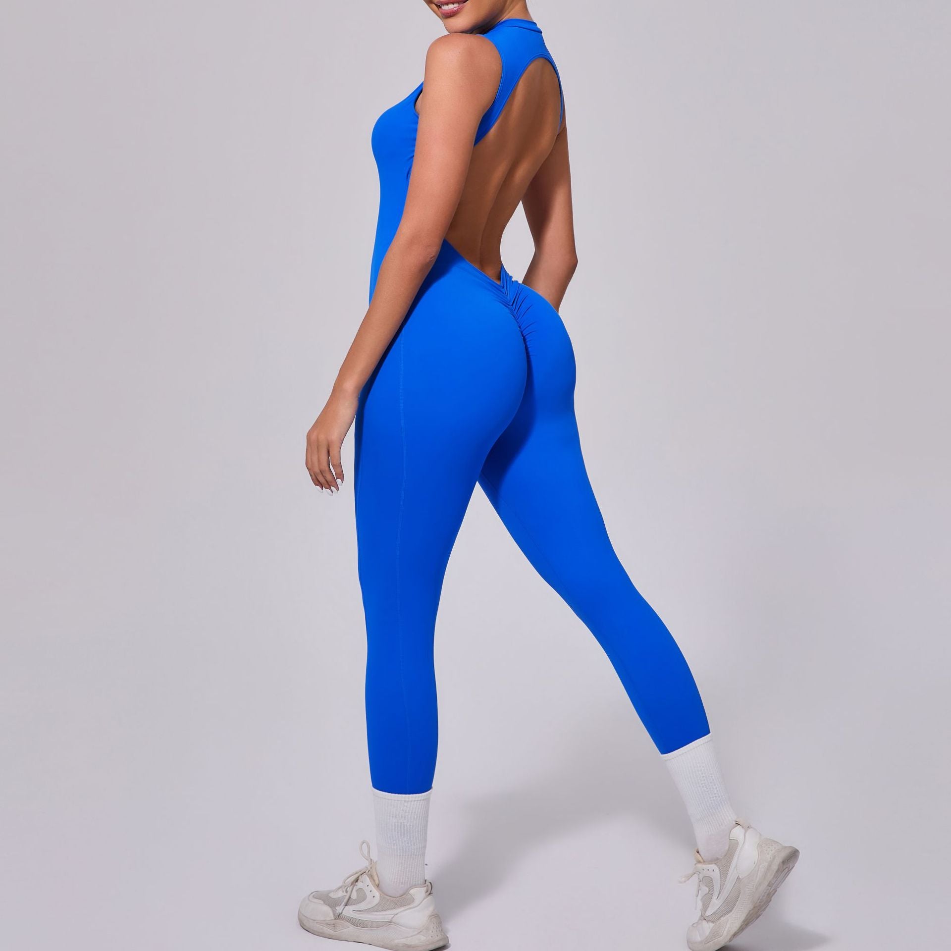 Women's wholesale Backless sleeveless yoga jumpsuit