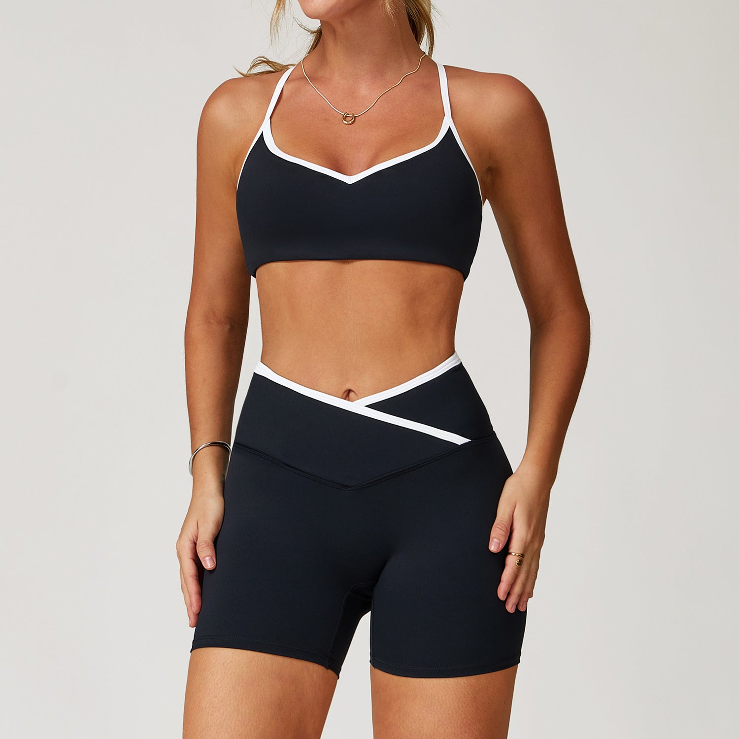 Women's Cross high waist sports bras suit